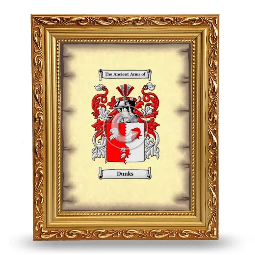Dunks Coat of Arms Framed - Gold