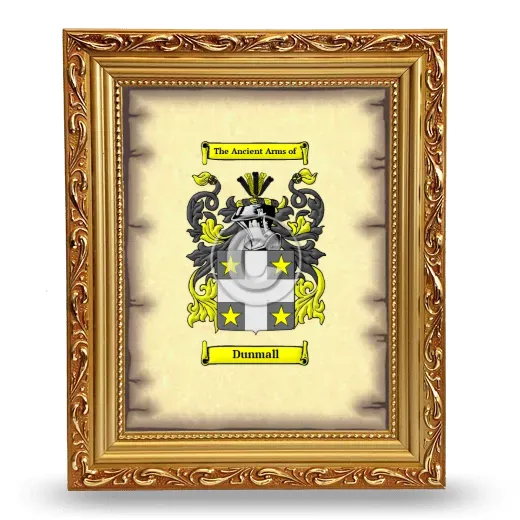 Dunmall Coat of Arms Framed - Gold