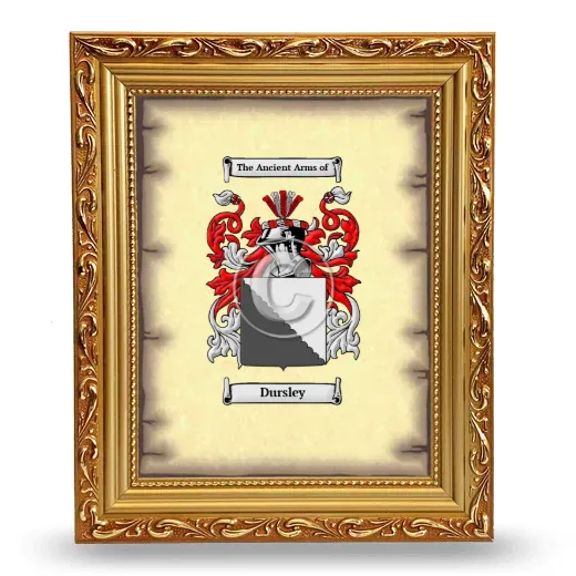 Dursley Coat of Arms Framed - Gold