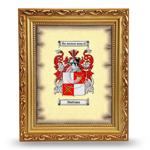 Duttons Coat of Arms Framed - Gold
