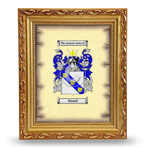 Duwel Coat of Arms Framed - Gold