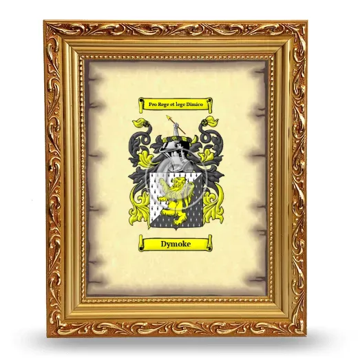 Dymoke Coat of Arms Framed - Gold