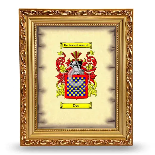 Dyo Coat of Arms Framed - Gold