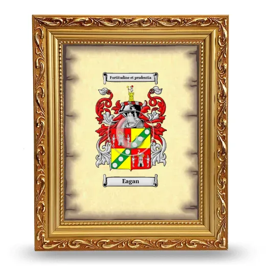 Eagan Coat of Arms Framed - Gold
