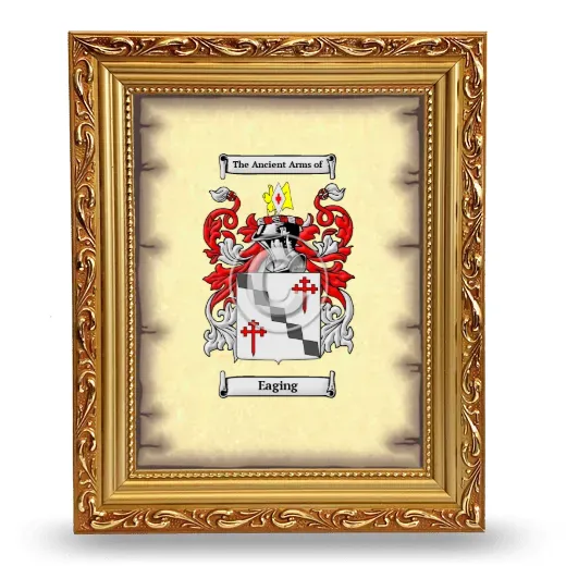 Eaging Coat of Arms Framed - Gold