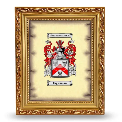 Eaglesman Coat of Arms Framed - Gold