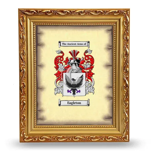 Eagleton Coat of Arms Framed - Gold