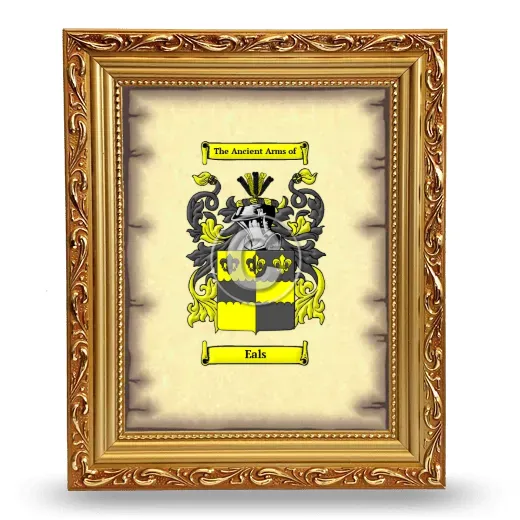 Eals Coat of Arms Framed - Gold