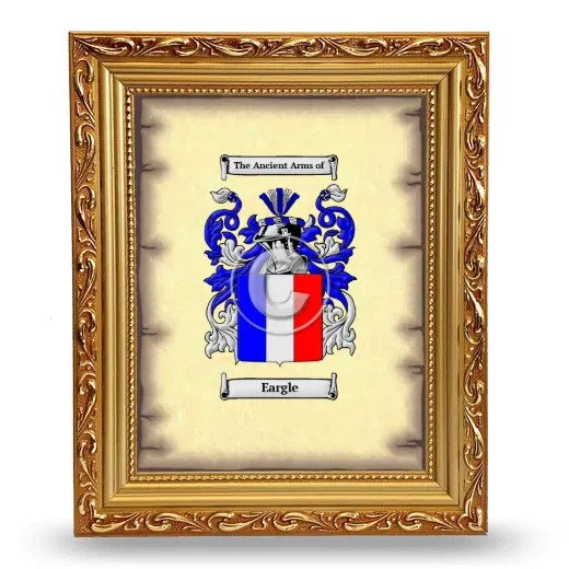 Eargle Coat of Arms Framed - Gold