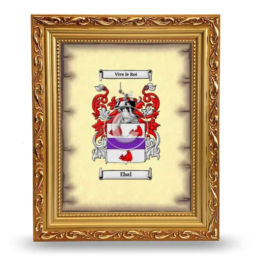 Ebal Coat of Arms Framed - Gold
