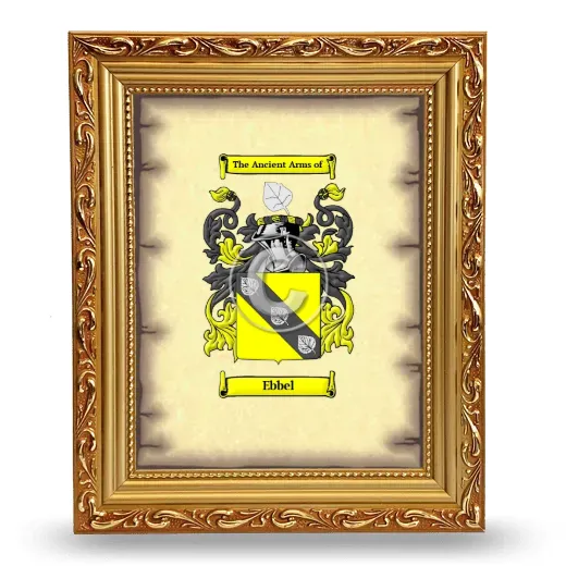 Ebbel Coat of Arms Framed - Gold