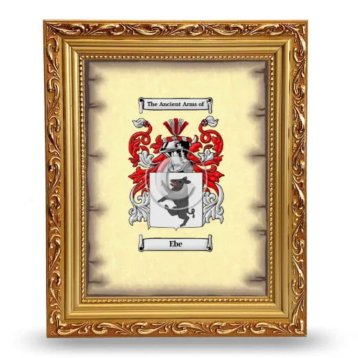 Ebe Coat of Arms Framed - Gold