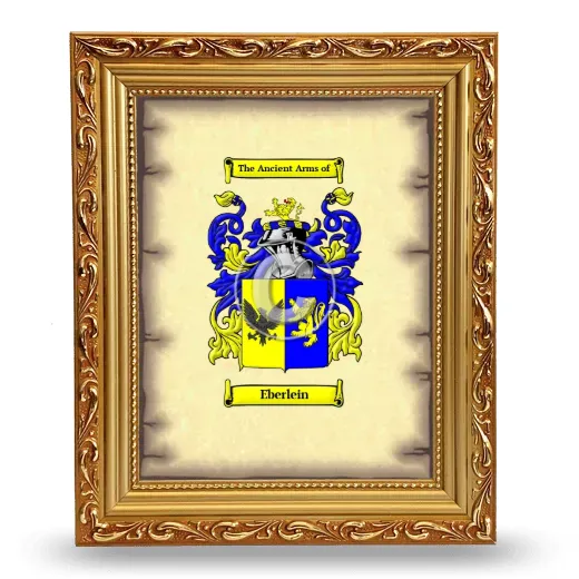 Eberlein Coat of Arms Framed - Gold