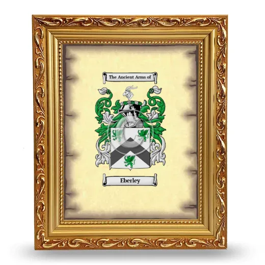 Eberley Coat of Arms Framed - Gold
