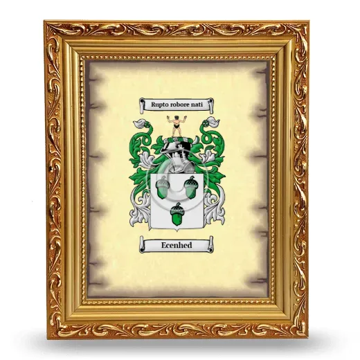 Ecenhed Coat of Arms Framed - Gold