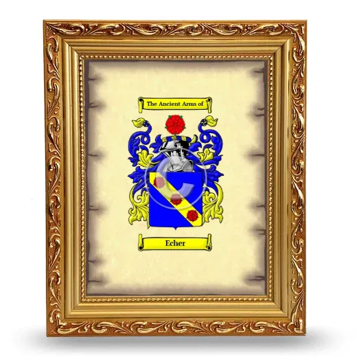 Echer Coat of Arms Framed - Gold