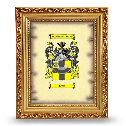 Ecox Coat of Arms Framed - Gold