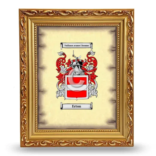 Ecton Coat of Arms Framed - Gold