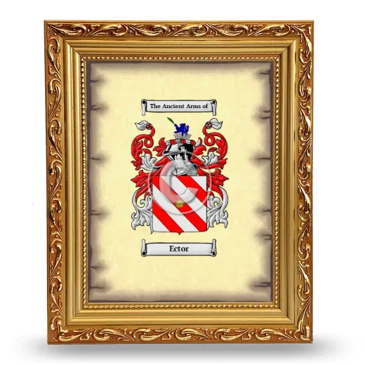 Ector Coat of Arms Framed - Gold
