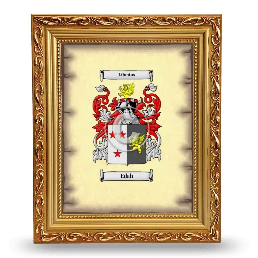Edah Coat of Arms Framed - Gold