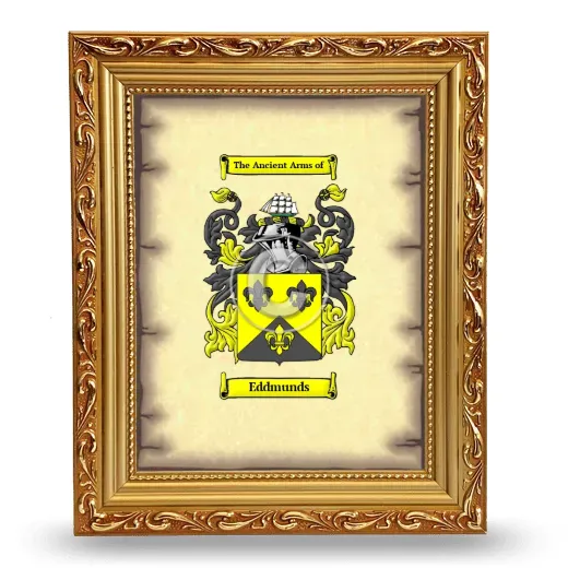Eddmunds Coat of Arms Framed - Gold