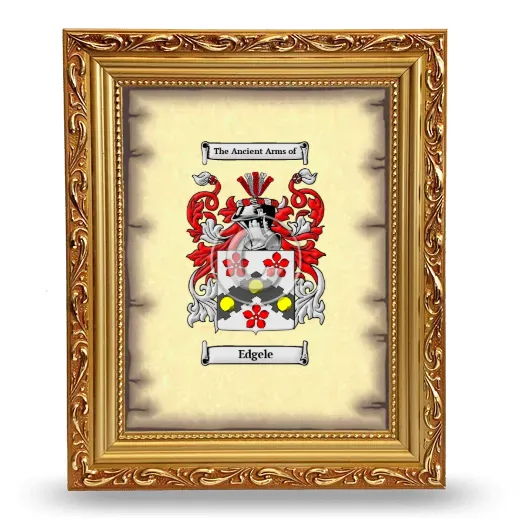 Edgele Coat of Arms Framed - Gold