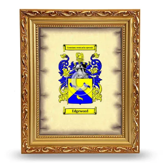 Edgeword Coat of Arms Framed - Gold