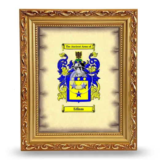 Edlam Coat of Arms Framed - Gold