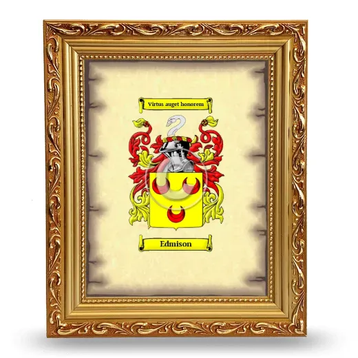 Edmison Coat of Arms Framed - Gold