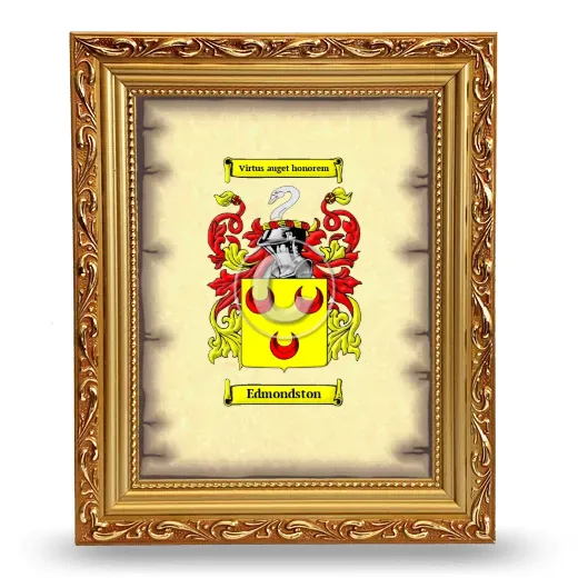 Edmondston Coat of Arms Framed - Gold
