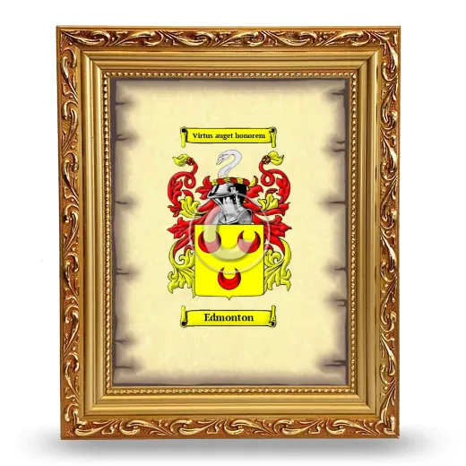 Edmonton Coat of Arms Framed - Gold