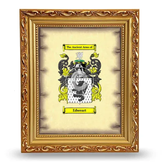 Edweart Coat of Arms Framed - Gold