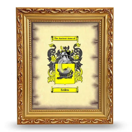 Eeden Coat of Arms Framed - Gold