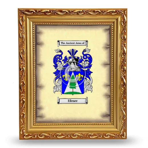 Efener Coat of Arms Framed - Gold