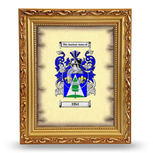 Effel Coat of Arms Framed - Gold