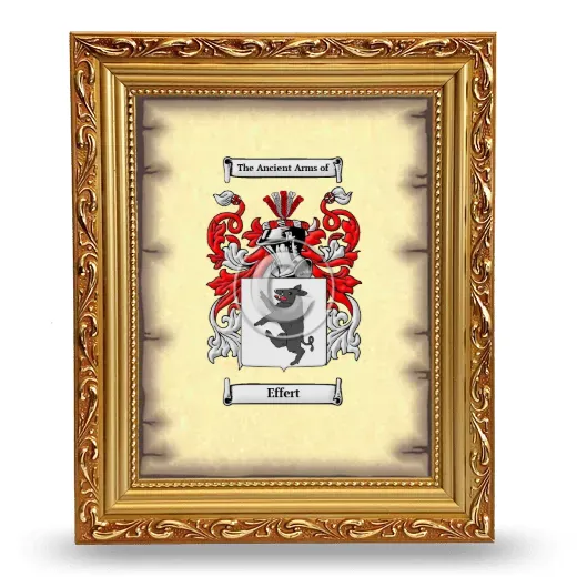 Effert Coat of Arms Framed - Gold