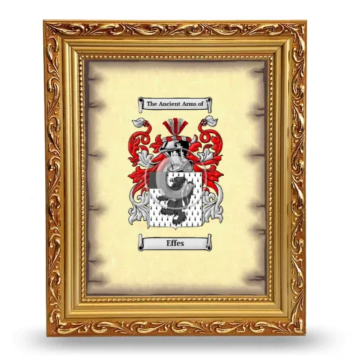 Effes Coat of Arms Framed - Gold