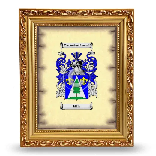 Effle Coat of Arms Framed - Gold