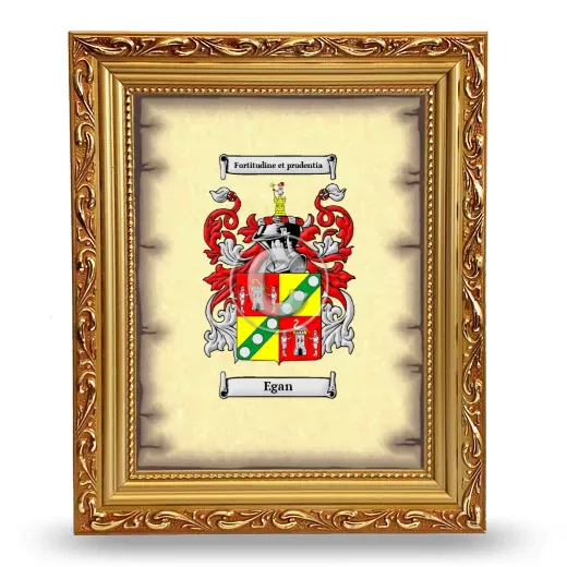 Egan Coat of Arms Framed - Gold