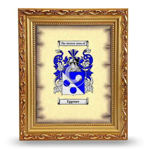 Eggener Coat of Arms Framed - Gold