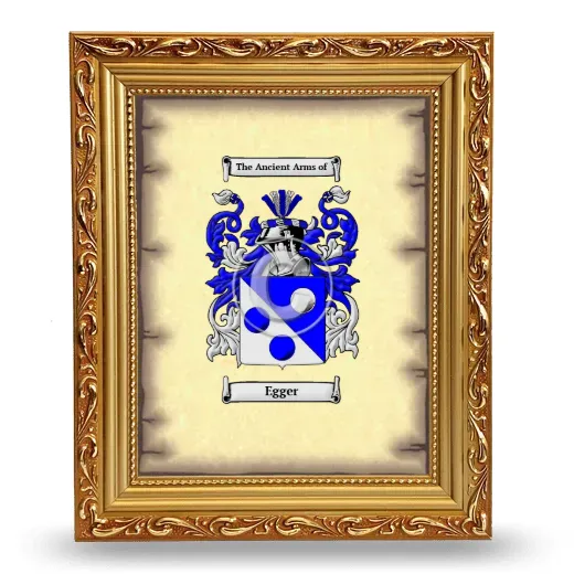 Egger Coat of Arms Framed - Gold