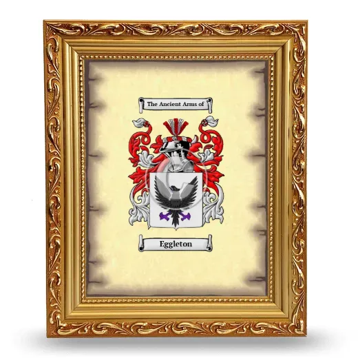 Eggleton Coat of Arms Framed - Gold
