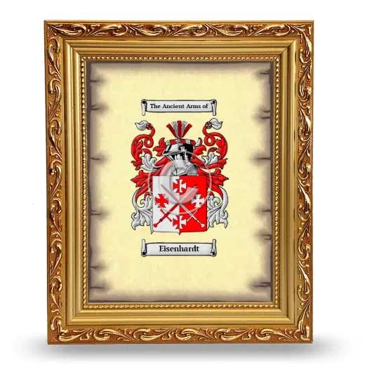 Eisenhardt Coat of Arms Framed - Gold