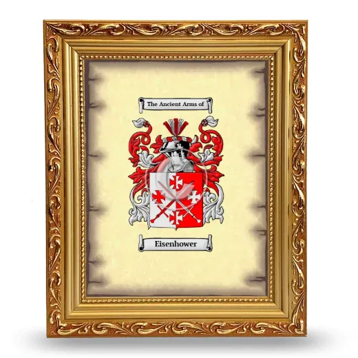 Eisenhower Coat of Arms Framed - Gold
