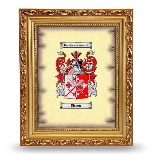 Eissen Coat of Arms Framed - Gold