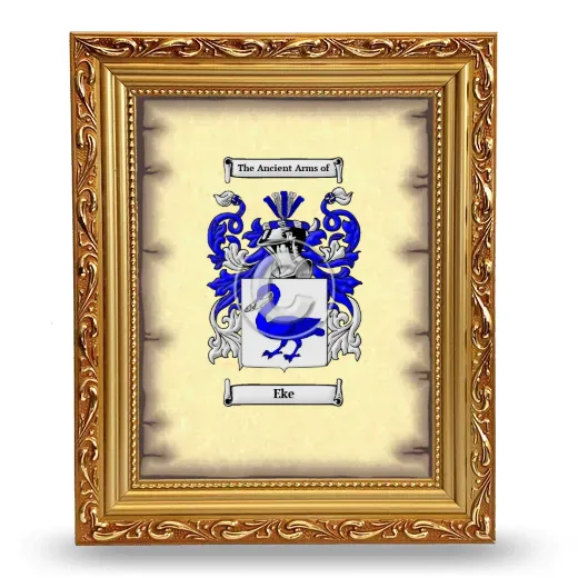 Eke Coat of Arms Framed - Gold