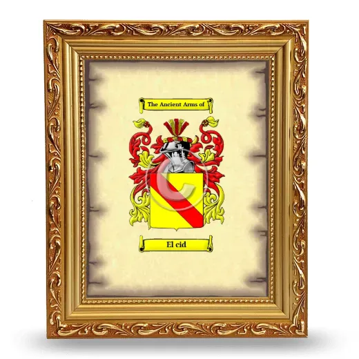 El cid Coat of Arms Framed - Gold