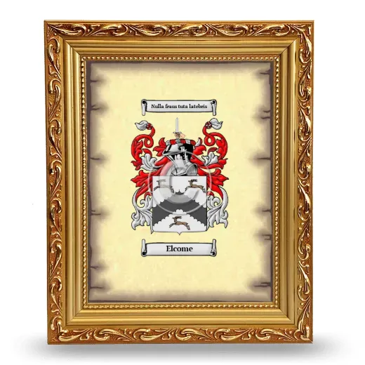 Elcome Coat of Arms Framed - Gold