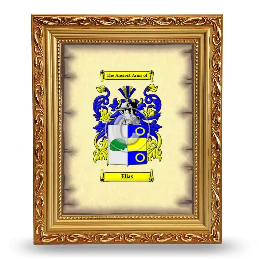 Elias Coat of Arms Framed - Gold