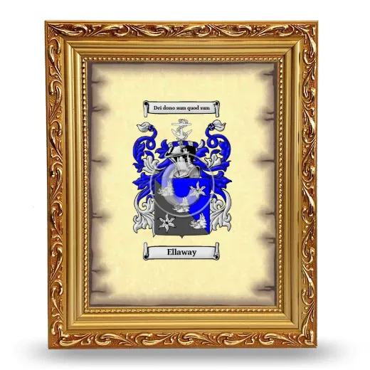 Ellaway Coat of Arms Framed - Gold